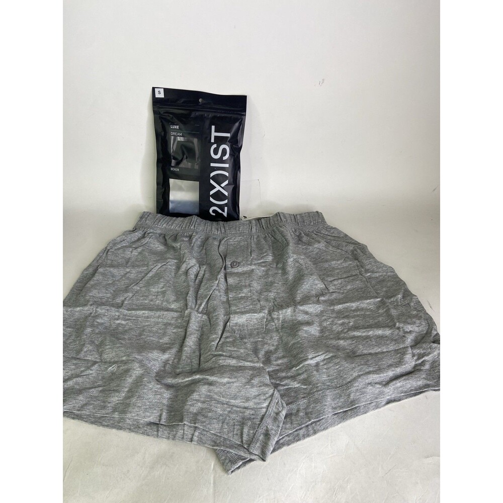 2xist Modal Luxe Knit Boxer Shorts Underwear Gray Mens Size XL